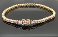 ARMBAND AUS 585/- GELBGOLD MIT PADPARADSCHA SAPHIR (GES.CA. 4,62 ct.)