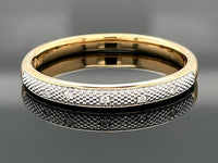 RING AUS 375/- GELBGOLD MIT BRILLANTEN SI  (GES. CA. 0,03 ct.)