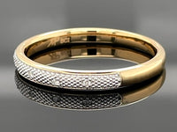 RING AUS 375/- GELBGOLD MIT BRILLANTEN SI  (GES. CA. 0,03 ct.)