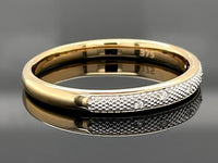 RING AUS 375/- GELBGOLD MIT BRILLANTEN SI  (GES. CA. 0,03 ct.)