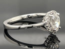 RING AUS 925/- SILBER RHODINIERT MIT ZIRKON (CA. 1,032 ct.)