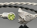 ARMREIF 925/-SILBER RHODINIERT MIT PERIDOT (CA.0,40 ct.)