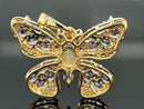 ANHÄNGER AUS 925/- SILBER VERGOLDET MIT TANSANIT, ÄTHIOP. OPAL & ZIRKON