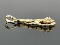 ANHÄNGER AUS 925/- SILBER VERGOLDET MIT BRILLANTEN (GES.CA 0,18 ct.)