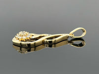 ANHÄNGER AUS 925/- SILBER VERGOLDET MIT BRILLANTEN (GES.CA 0,18 ct.)