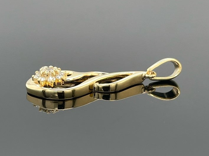 ANHÄNGER AUS 925/- SILBER VERGOLDET MIT BRILLANTEN (GES.CA 0,18 ct.)