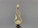 ANHÄNGER AUS 925/- SILBER VERGOLDET MIT BRILLANTEN (GES.CA 0,18 ct.)