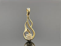 ANHÄNGER AUS 925/- SILBER VERGOLDET MIT BRILLANTEN (GES.CA 0,18 ct.)