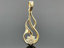 ANHÄNGER AUS 925/- SILBER VERGOLDET MIT BRILLANTEN (GES.CA 0,18 ct.)