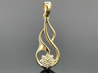 ANHÄNGER AUS 925/- SILBER VERGOLDET MIT BRILLANTEN (GES.CA 0,18 ct.)