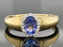 RING AUS 925/- SILBER VERGOLDET MIT TANSANIT & ZIRKON