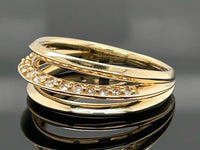 RING AUS 375/- GELBGOLD MIT ZIRKON (ges.ca.0,509 ct.)