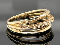 RING AUS 375/- GELBGOLD MIT ZIRKON (ges.ca.0,509 ct.)