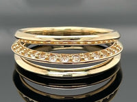 RING AUS 375/- GELBGOLD MIT ZIRKON (ges.ca.0,509 ct.)