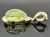CLIP-ANHÄNGER AUS 375/- GELBGOLD MIT TURMALIN (CA. 2,50 ct.)
