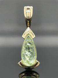 CLIP-ANHÄNGER AUS 375/- GELBGOLD MIT TURMALIN (CA. 2,50 ct.)