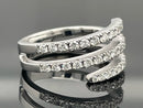 RING AUS 585/- WEIßGOLD MIT DIAMANTEN SI ( GES.CA.0,86 ct.)