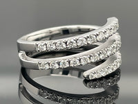RING AUS 585/- WEIßGOLD MIT DIAMANTEN SI ( GES.CA.0,86 ct.)