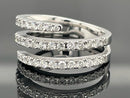 RING AUS 585/- WEIßGOLD MIT DIAMANTEN SI ( GES.CA.0,86 ct.)