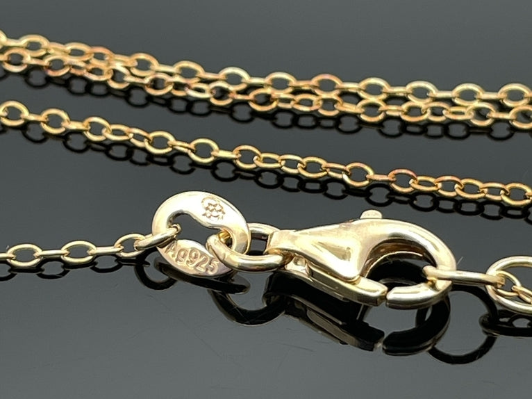 Y-COLLIER AUS 925/-SILBER GELVERGOLDET MIT ZIRKONIA