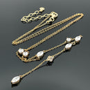 Y-COLLIER AUS 925/-SILBER GELVERGOLDET MIT ZIRKONIA