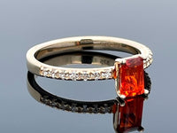 RING GR. 20 (63) AUS 375/- GELBGOLD MIT FEUEROPAL & ZIRKON