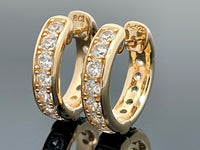 CREOLEN AUS 925/- SILBER VERGOLDET MIT ZIRKON (GES. CA. 2,80 ct.)