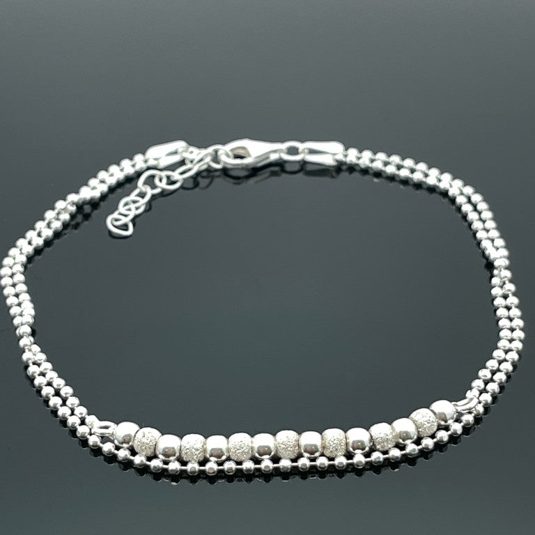 2-RHG. ARMBAND AUS 925/-SILBERWEIß