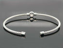 ARMREIF 925/-SILBER RHODINIERT MIT ZIRKON ( CA. 0,67 ct.)