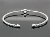 ARMREIF 925/-SILBER RHODINIERT MIT ZIRKON ( CA. 0,67 ct.)