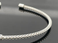 ARMREIF 925/-SILBER RHODINIERT MIT ZIRKON ( CA. 0,67 ct.)