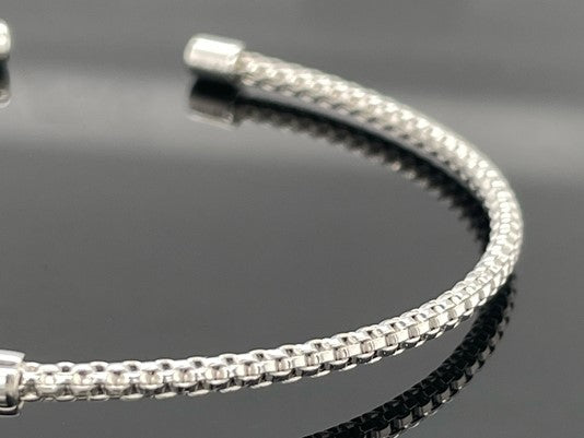 ARMREIF 925/-SILBER RHODINIERT MIT ZIRKON ( CA. 0,67 ct.)