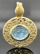 CLIP ANHÄNGER AUS 375/- GELBGOLD MIT MILKY AQUAMARIN (CA. 2,31 ct.)