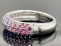 RING AUS 925/- SILBER RHODINIERT MIT AMETHYST,RHODOLITH & ZIRKON (ges. ca. 1,602ct.)