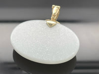 ANHÄNGER AUS 375/- GELBGOLD MIT MONDSTEIN (CA.29,0 ct.)