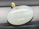 ANHÄNGER AUS 375/- GELBGOLD MIT MONDSTEIN (CA.29,0 ct.)
