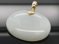 ANHÄNGER AUS 375/- GELBGOLD MIT MONDSTEIN (CA.29,0 ct.)