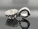 2-TLG. SET RING & ANHÄNGER AUS 925/- SILBER RHODINIERT MIT ZIRKON