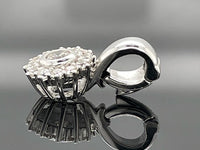 2-TLG. SET RING & ANHÄNGER AUS 925/- SILBER RHODINIERT MIT ZIRKON