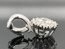 2-TLG. SET RING & ANHÄNGER AUS 925/- SILBER RHODINIERT MIT ZIRKON