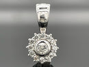 2-TLG. SET RING & ANHÄNGER AUS 925/- SILBER RHODINIERT MIT ZIRKON