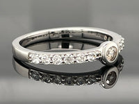 2-TLG. SET RING & ANHÄNGER AUS 925/- SILBER RHODINIERT MIT ZIRKON