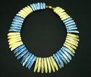 COLLIER 375/- GELBGOLD MIT PERLMUTT BEH.& HÄMATIT BEH.
