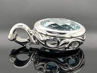 CLIP ANHÄNGER AUS 585/- WEIßGOLD MIT SANTA MARIA AQUAMARIN (CA. 3,20ct.)