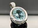 CLIP ANHÄNGER AUS 585/- WEIßGOLD MIT SANTA MARIA AQUAMARIN (CA. 3,20ct.)