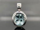 CLIP ANHÄNGER AUS 585/- WEIßGOLD MIT SANTA MARIA AQUAMARIN (CA. 3,20ct.)