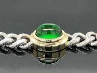 ARMBAND 925/-SILBER BICOLOR MIT BERNSTEIN/PERLMUTT-DUBL. BEH.