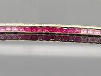 ARMBAND AUS 375/- GELBGOLD MIT MULTI SAPHIR (GES.CA. 7,92 ct.)