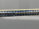 ARMBAND AUS 375/- GELBGOLD MIT MULTI SAPHIR (GES.CA. 7,92 ct.)