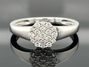 RING AUS 375/- WEIßGOLD MIT BRILLANTEN  (GES. CA. 0,30 ct.)